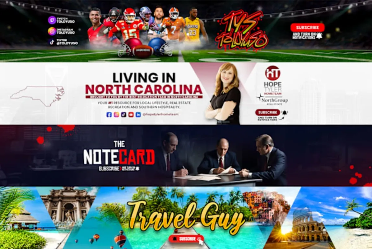I will design professional youtube banner for you